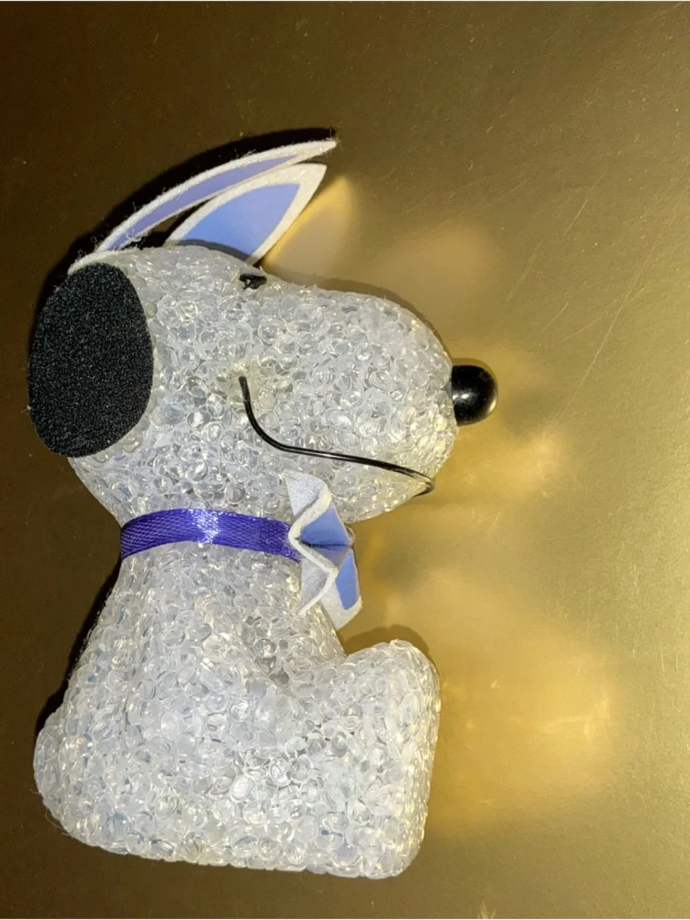 Bunny Ears Peanuts Snoopy Decorative Light Up Figurine